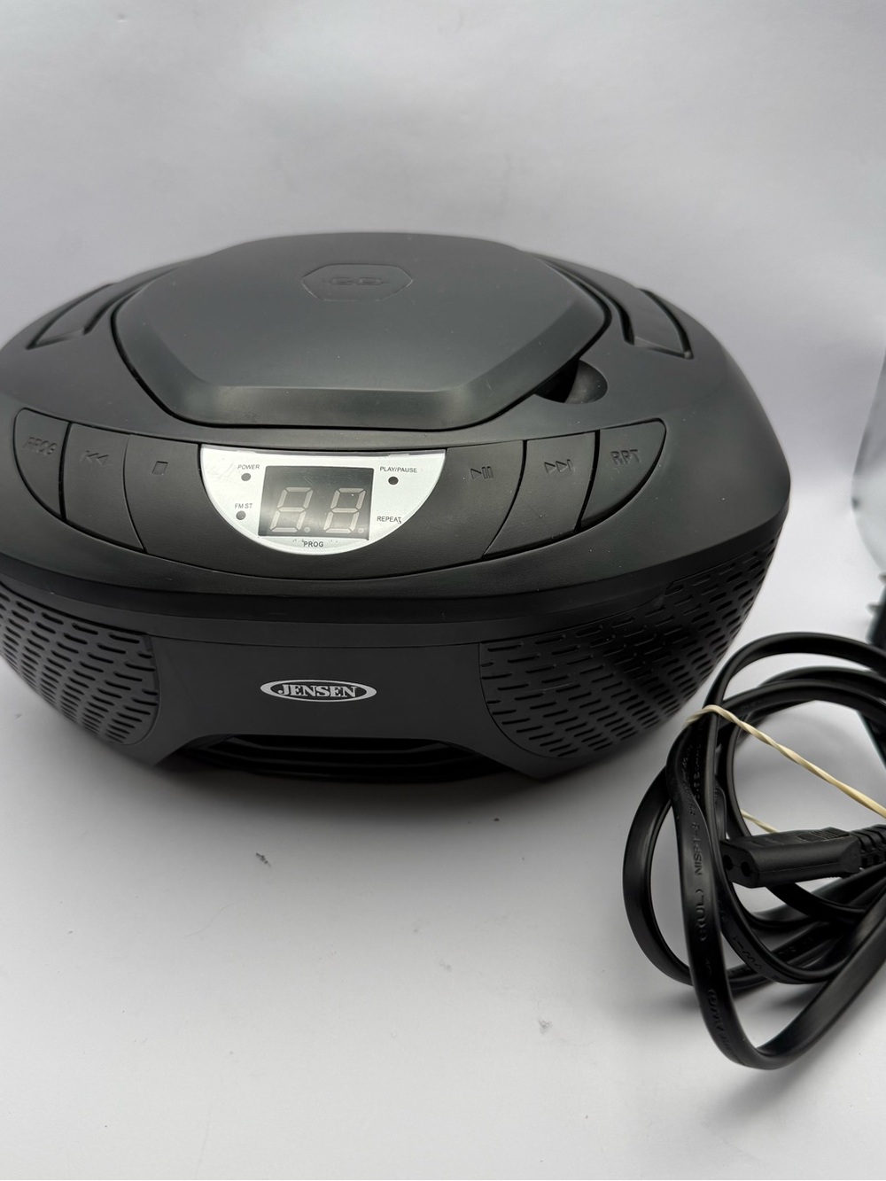 Jensen CD-475 Portable CD Player AM/FM Radio Boombox Black TESTED WORKS